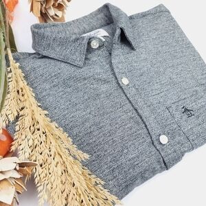 New Original Penquin Grey Long Sleeve Super Soft Thick Cotton Dhirt Sz M